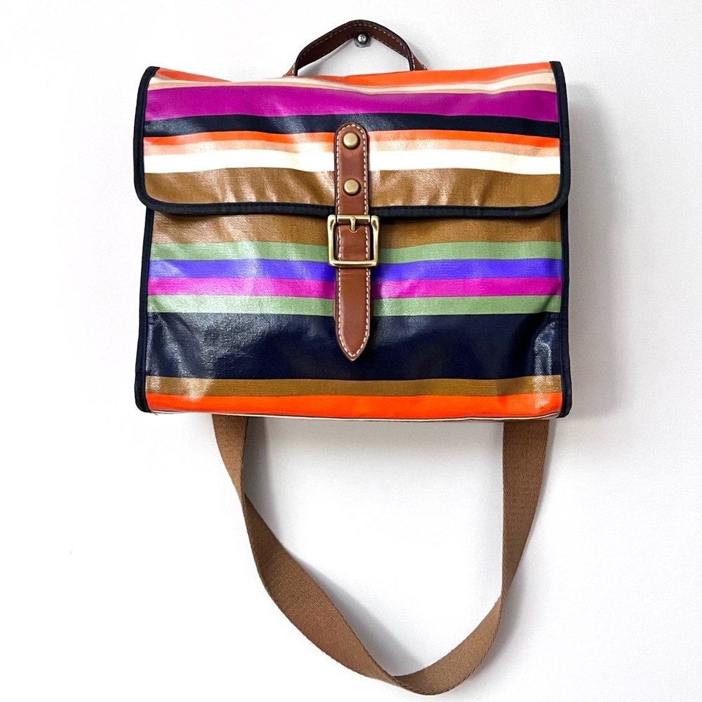 Fossil Coated Canvas Messenger/Crossbody Bag